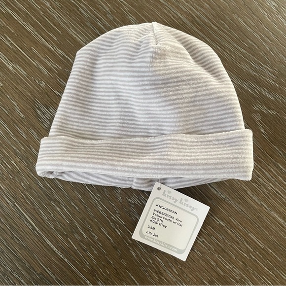 NWT Kissy Kissy Viva Velour Hat Grey 3-6M - Picture 2 of 10